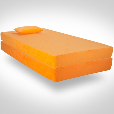 Orange Jubilee Twin Youth Memory Foam Mattress Pair by Sleep Harmony - Click to enlarge