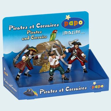 Papo Pirate Gift Box - 3 Pirates & Corsairs by Hotaling