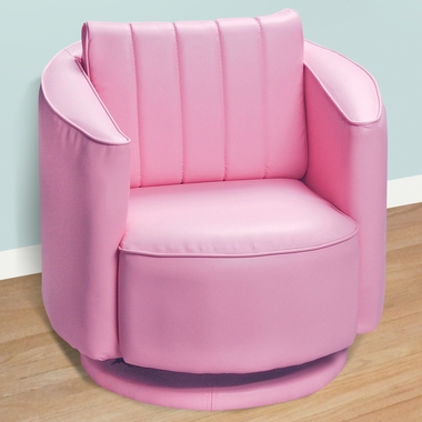 Pink Upholstered Swivel Chair by Kids Korner - Click to enlarge