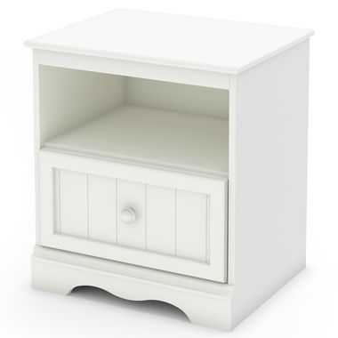 Pure White Savannah Night Stand by SouthShore - Click to enlarge