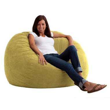 Sand Dune Suede Fuf 4 Ft Large Bean Bag Chair by Comfort Research - Click to enlarge