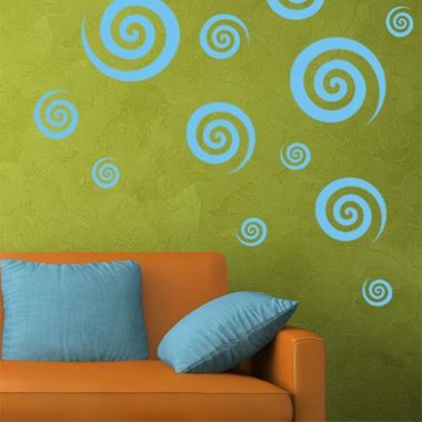 Swirly Swirl Set of 30 Vinyl Wall Decal by Alphabet Garden Designs