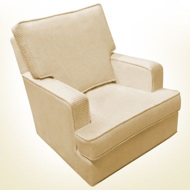 Tan Chenille Studio Recliner by Komfy Kings - Click to enlarge