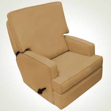 Tan Microfiber Studio Recliner by Komfy Kings - Click to enlarge