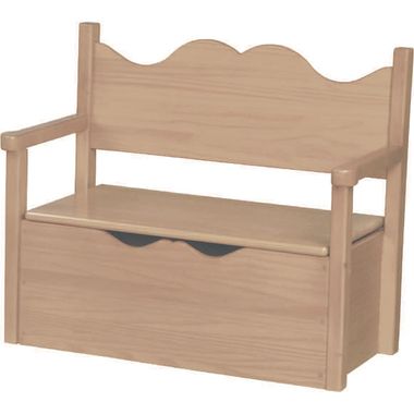 Unfinished Bench Toy Box by Little Colorado