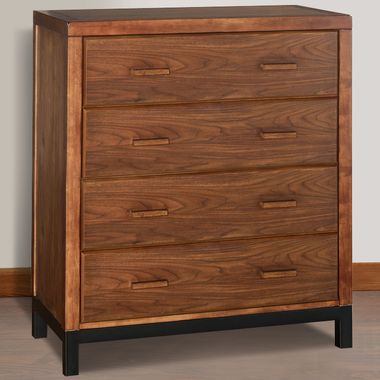 Walnut Park West 4 Drawer Chest by Westwood Design