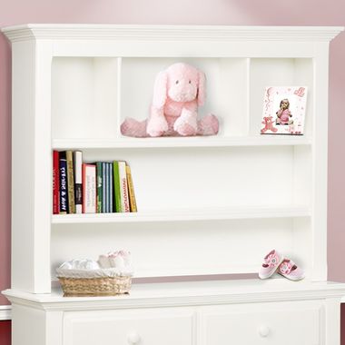 White Ambiance Santiago Hutch for Double Dresser by Simmons