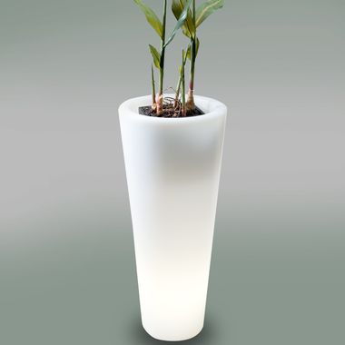 White Conic Tall Pot by Offi