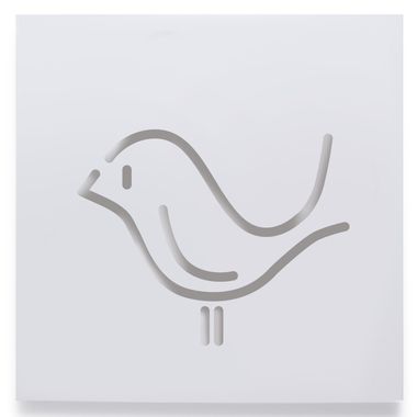 White Eva the Bird Wall Decor by Spot On Square