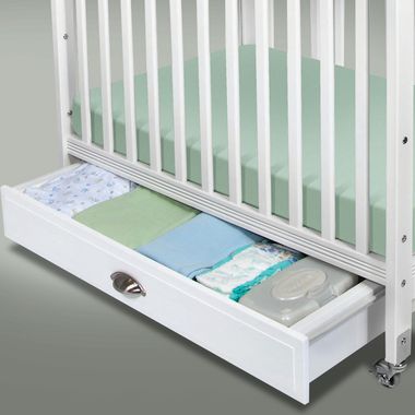 White EZ Store Compact Crib Drawer for SafetyCraft, Biltmore and Serenity Cribs by Foundations - Click to enlarge