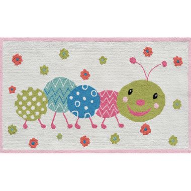 White/Green/Fuchsia Kerm Kids Rug by Rug Market