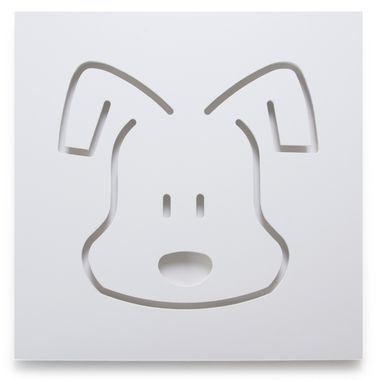 White Jasper the Dog Wall Decor by Spot On Square