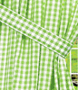 Lime Green and White Gingham Check Long Curtains