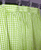 Lime Green Gingham Check Fabric Shower Curtain