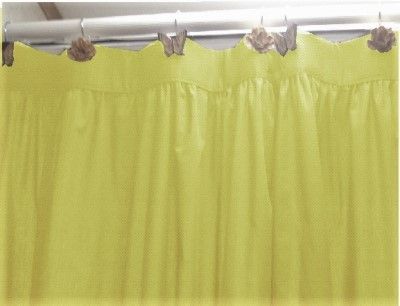 Solid Bright Yellow  Fabric Shower Curtain