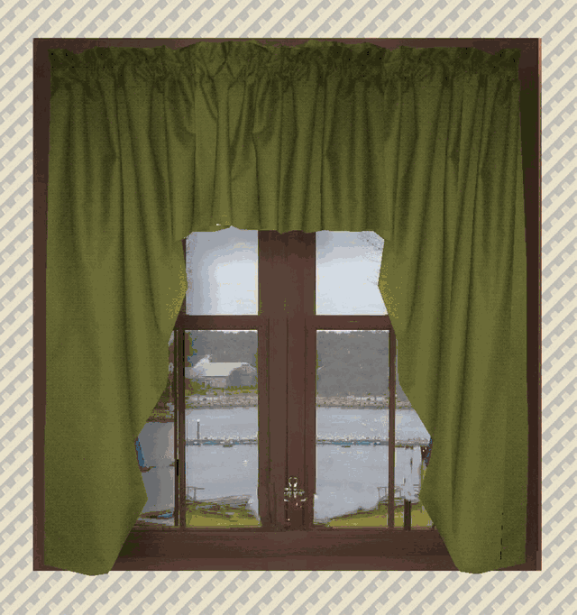Lorraine Home Tenda A Gala Seersucker Colore Solido – Sea Green – Finestra 142 X 33 Cm (Valance)