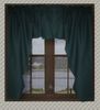 Solid Dark Teal Swag Valance