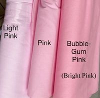 Solid Light or Bright Pink Long Curtains