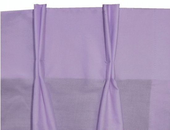 Solid Light Purple Pinch Pleat Cafe Curtains