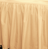 Solid Peach Ruffled Bed skirt