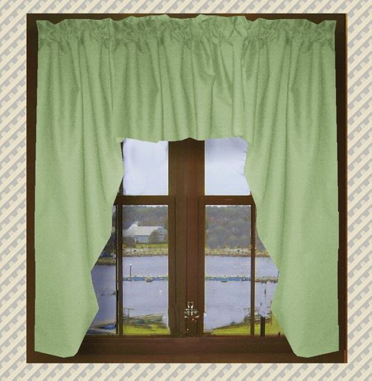 Solid Sage Green Swag Valance