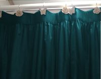 Solid Teal or Dark Teal Fabric Shower Curtain