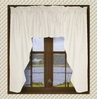 Solid White or Ivory Swag Window Valance