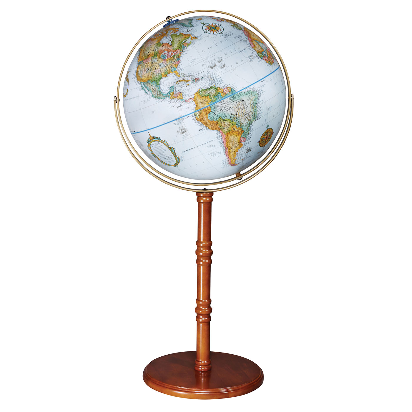 Edinburgh II Floor Globe by Replogle Globes Raised Relief Globes