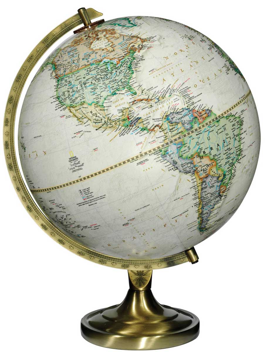 Grosvenor World Globe by National Geographic Raised Relief Globes