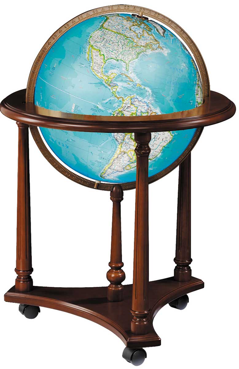 Kingsley Illuminated Floor Globe by National Geographic Raised Relief
