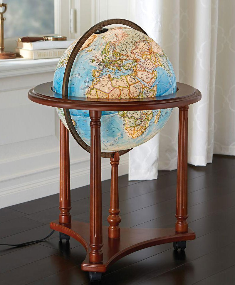 Kingsley Illuminated Floor Globe by National Geographic Raised Relief