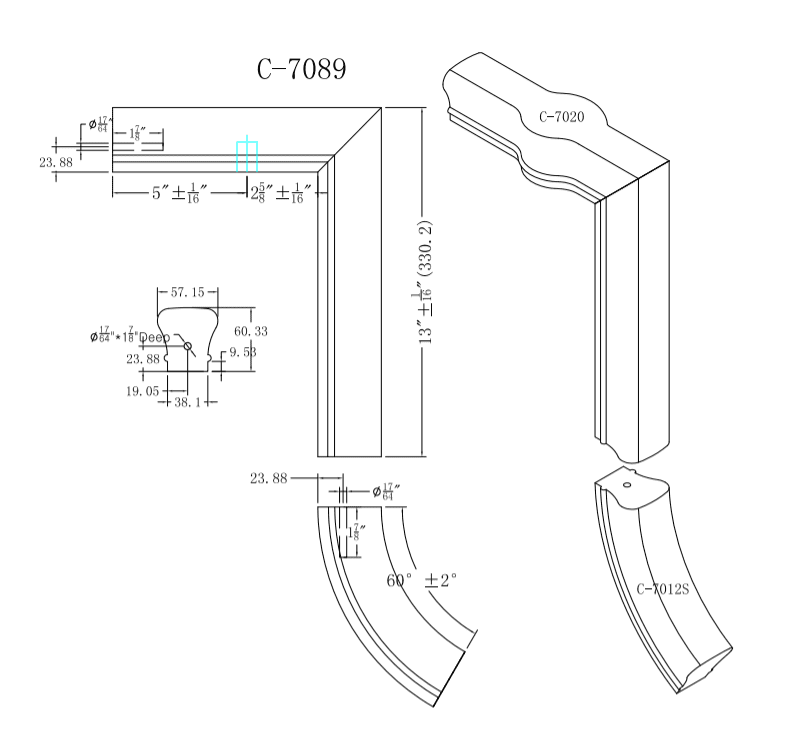 Gooseneck Riser System C-7089 Gooseneck 2 Riser with Tandem Cap