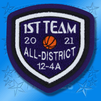 1st Team All District Basketball Patch