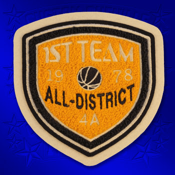 1st Team All District Basketball Patch
