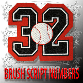 Baseball Number Patch
