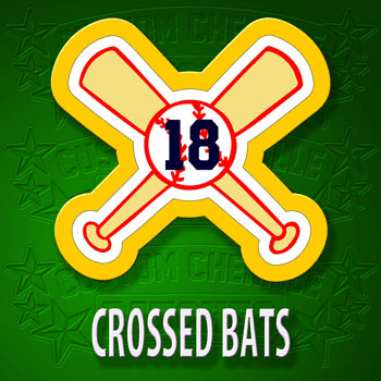 Crossed Bats Number Patch