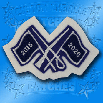 Crossed Flags with Rifle and Sabre