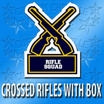 Crossed Rifles with Box