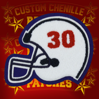Football Helmet Shape Patch