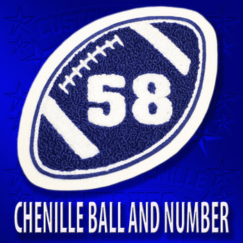 Football with Chenille Number
