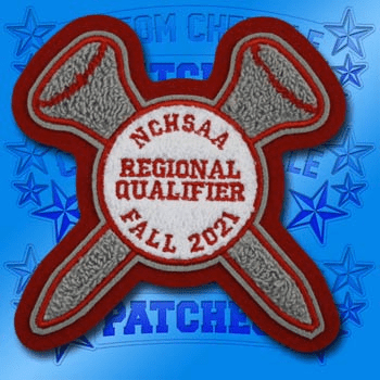 Golf Ball with Crossed Tees