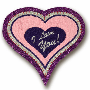 I Love You Valentine Heart Chenille Patch