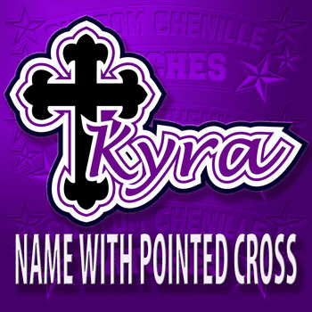 Name Patch with Pointed Cross