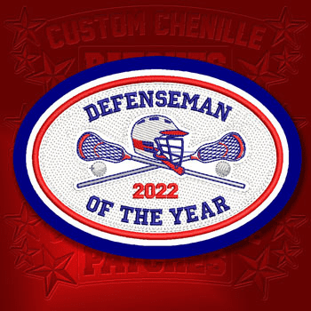 Oval Lacrosse Helmet Patch