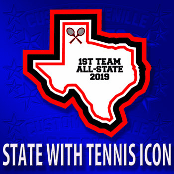 State Patch with Tennis Icon