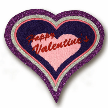 Valentine Heart Chenille Patch