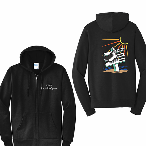 2026 La Jolla Open Pullover <br> Zip � Black