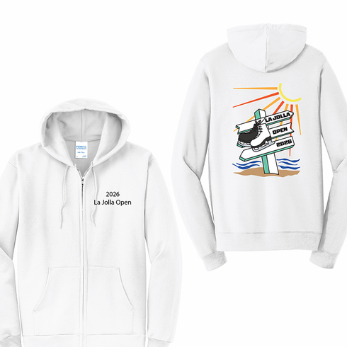 2026 La Jolla Open Pullover <br> Zip � White