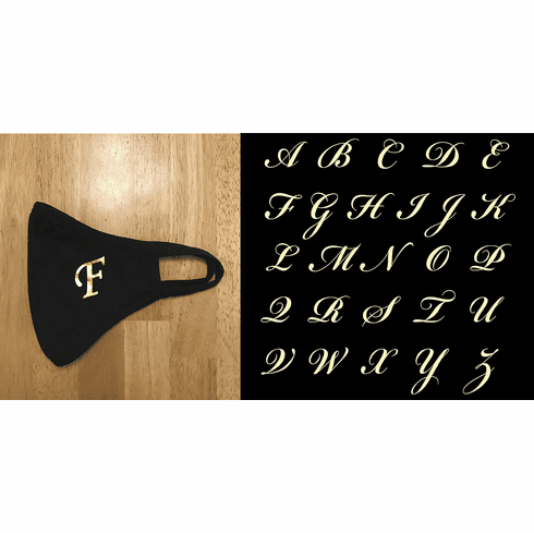 Face mask with initials <br> BEL-MA-004