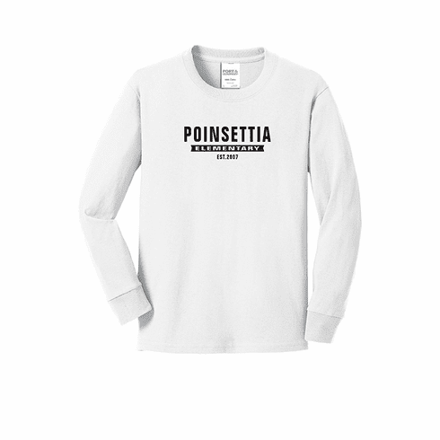 Poinsettia Elementary school <br>  Long Sleeve tradition tee <br> PSE-TEE-004LS